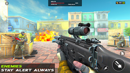 Gun Games Shooting Simulator Mod APK 1.0.5 (Remove ads)(God Mode)(Weak enemy) Gallery 6