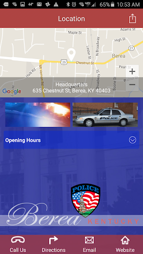 Berea Kentucky Police Dept Screen 3