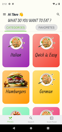 Android application AI MealMingle screenshort