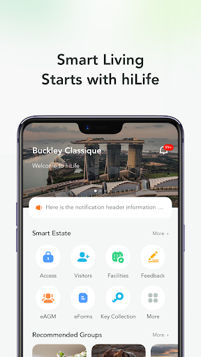 Android application hiLife screenshort