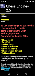 Chess Engines OEX Screenshot