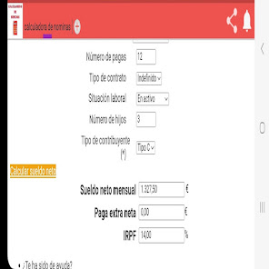 Captura 4 Calcular la nomina android