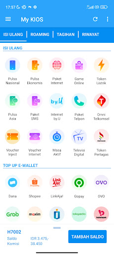 Android application MyKIOS - Pulsa, PPOB, dan QRIS screenshort
