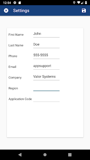 Valor SafeGuard Screen 2