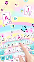 screenshot of Cute Rainbow Stars Keyboard Ba