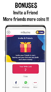 mBucks - Real Cash Rewards Earn Money & Gift Card