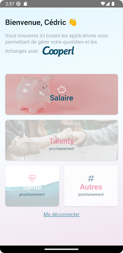 Android application Espace Salarié Groupe Cooperl screenshort