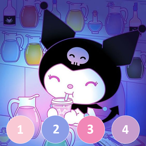 Kuromi Coloring By Number