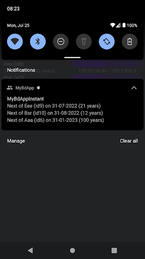 MyBdApp Screen 3