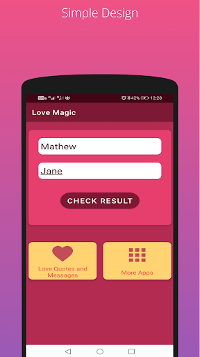 Android application Love Magic - Real Love Tester screenshort