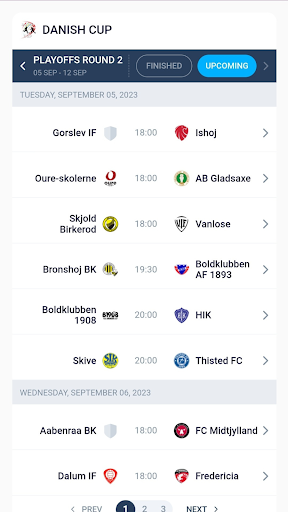 Danish League LiveScores