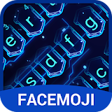 3D Hologram Neon Emoji Keyboard Theme icon