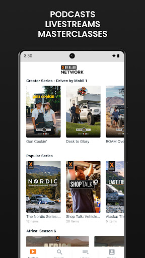 XOVERLAND Network Screen 3