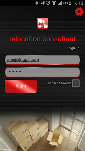 Android application Relocation Consulting screenshort
