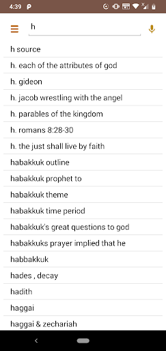 Bible Dictionary Screen 2