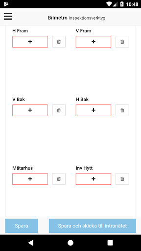Bilmetro Inspection Tool Screen 2