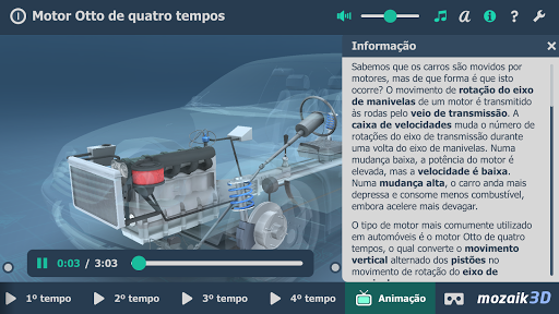 Motor Otto de quatro tempos 3D