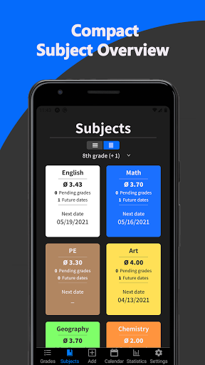 Android application upGrades - Grades & Calendar screenshort