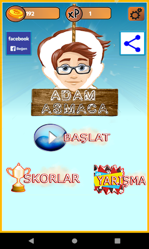 Android application Adam Asmaca screenshort
