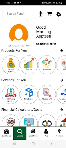 Android application GROW YOUR SAVINGS screenshort