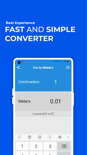 Centimeters to Meters Convert Screenshot 1 - AppWisp.com