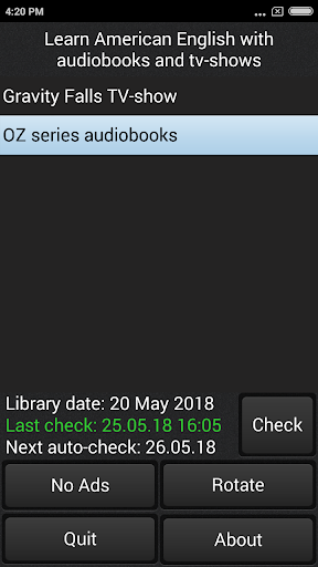 Android application Learn American English with au screenshort