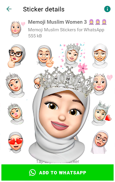 Memoji Hijab Muslim Stickersのおすすめ画像4