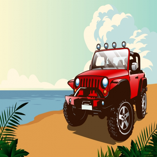 Car Driving - Jeep racing logo