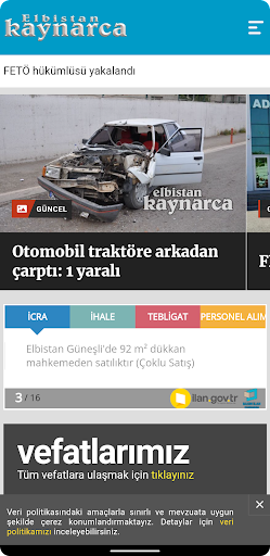 Android application Elbistan Kaynarca screenshort