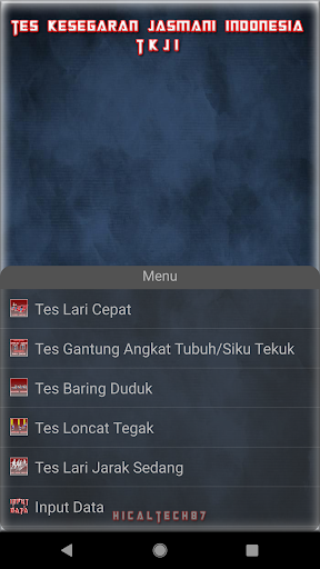 Android application Tes Kesegaran Jasmani Indonesi screenshort