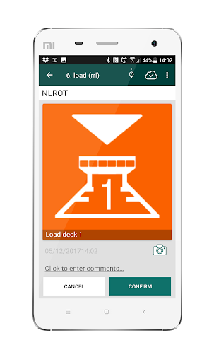 Android application arl Ro-Ro Vessel Timesheet screenshort