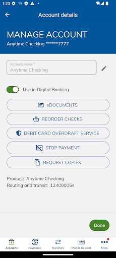 Zions Bank Mobile Banking Screen 2