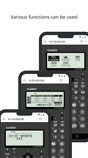 Screenshot of ClassWiz Calc App QR