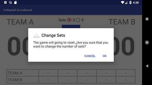 Volleyball ScoreBoard Screen 2