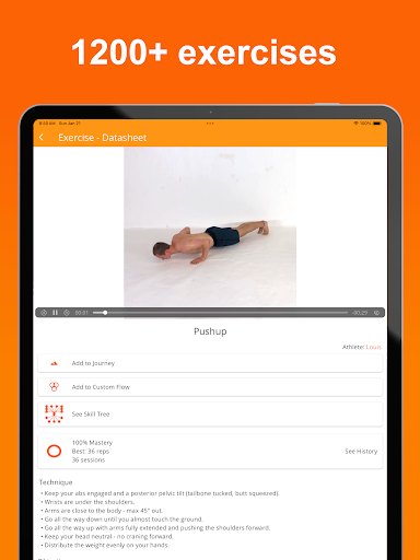 Screenshot of Calistree: home & gym workouts