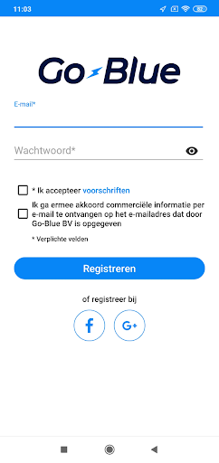 Android application Go-Blue screenshort