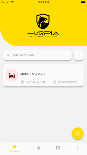 Android application Harpia Rastreamento Veicular screenshort