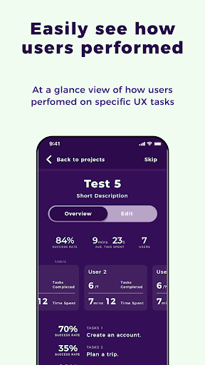 Android application UX Timer screenshort