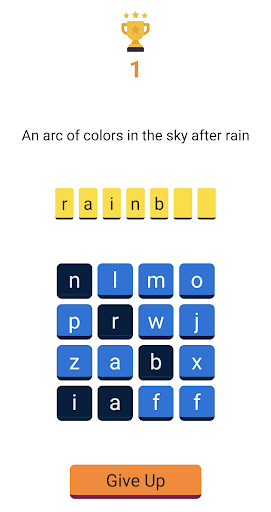 Android application Word Maze screenshort