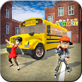 Crazy School Bus Transport Sim icon