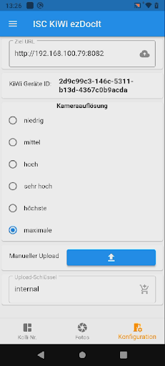 Android application ISC ezDocIt screenshort