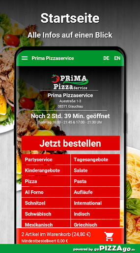 Prima Pizzaservice Glauchau Screen 2