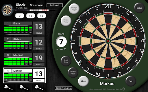Android application Darts Around The Clock screenshort