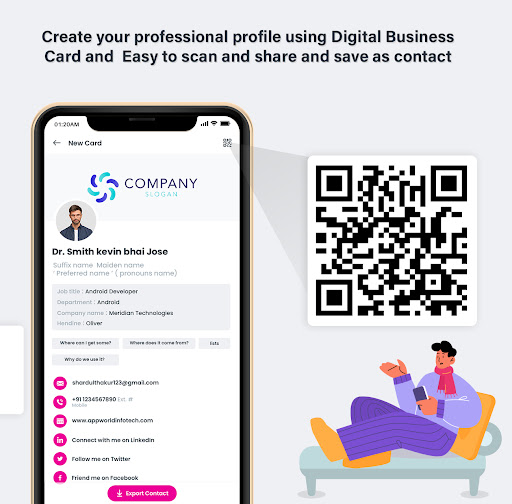 QRCards: Digital Business Card Screen 3