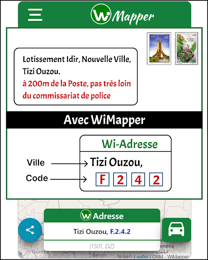 Android application WiMapper screenshort