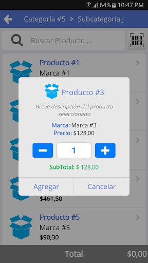 Punto de Pedido Móvil CLIENTES Screen 3