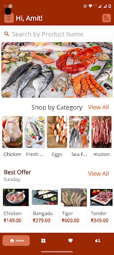 Android application Meat To House | Fish Chicken & screenshort