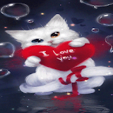 Red Heart Cat LWP icon