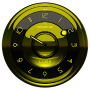 Black Lime clock widget analog  Icon