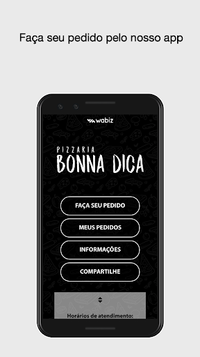 Android application Pizzaria Bonna Dica screenshort